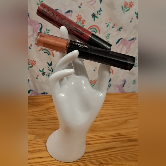 NIB NYX & Loreal Liquid Lipstick Duo Cosmetic Makeup Beauty Lip - Picture 1 of 5